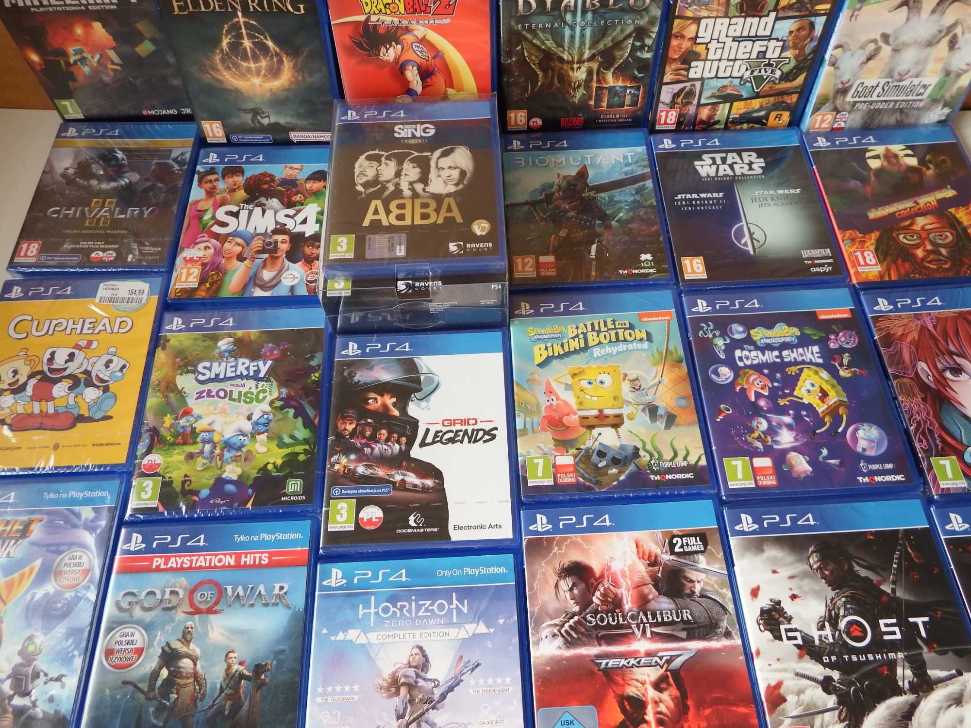 KUTNO GRY PS4/PS5 Minecraft GTA5 Elden Ring Dragonball Star Wars inne