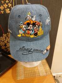 czapka z daszkiem jeansowa Disney Mickey Mouse haft logo(unisex)