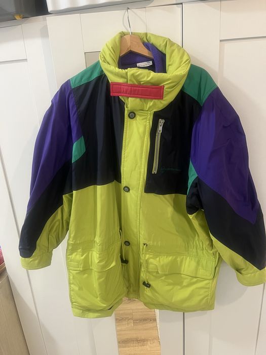 Vintage kurtka zimowa Sergio Tacchinii xxl, retro 80’90’. Kolorowa