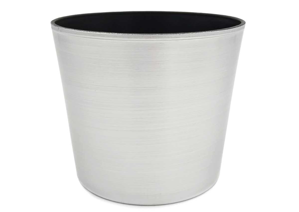 Osłonka na doniczkę srebrna doniczka na kwiaty nowoczesna osłonka 13cm