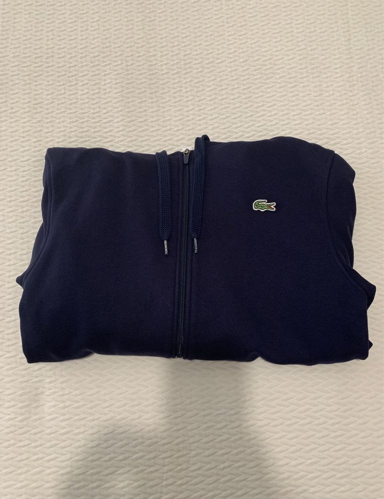 Hoodie/Sweatshirt com fecho Lacoste azul marinho