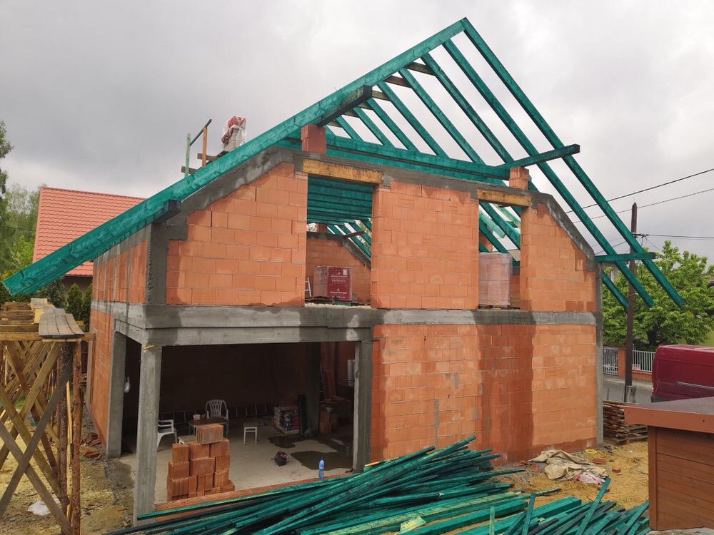 Budowa domow fundamety plyty kondygnacje stropy dachy