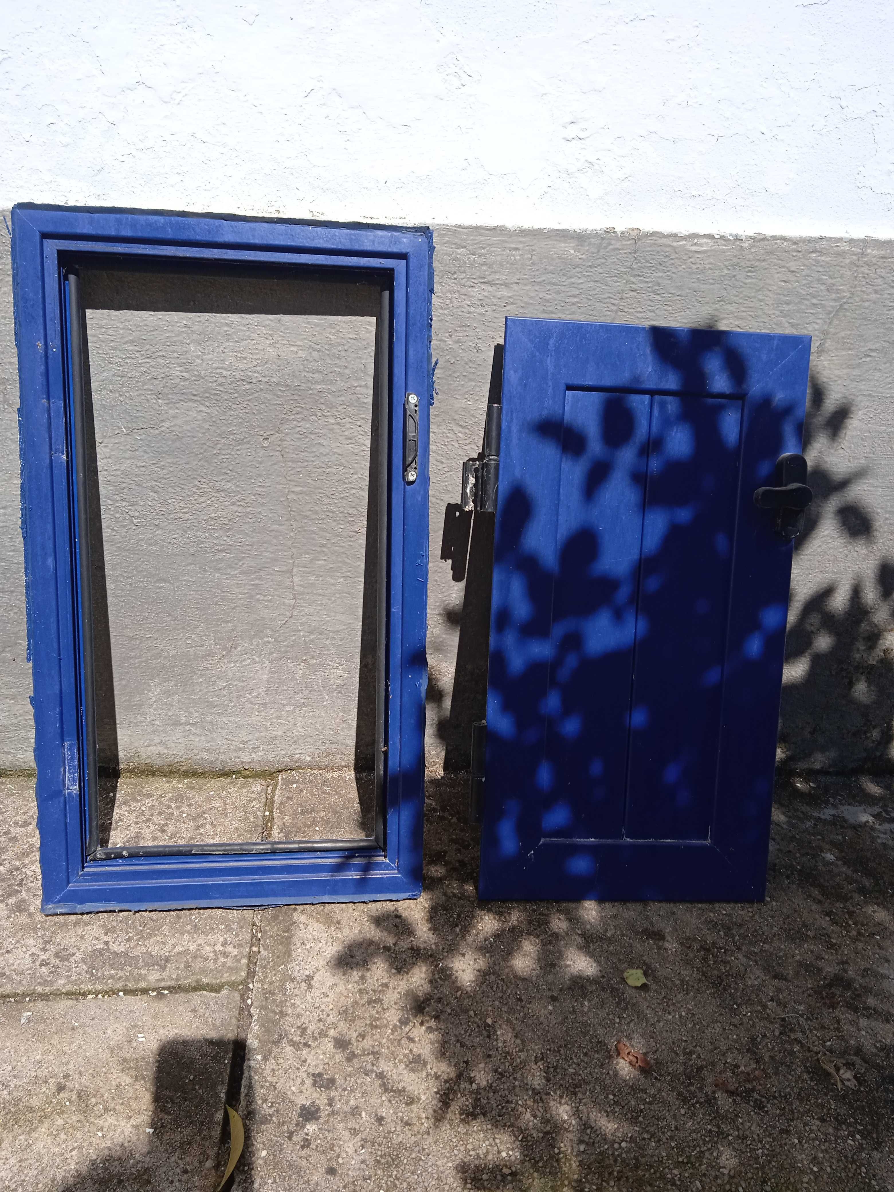 Porta alumínio azul