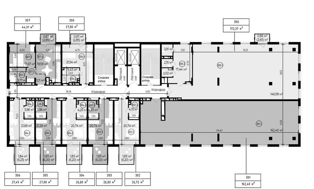 Продаж приміщень різної площі на перехресті Наукова Кульпарківська
