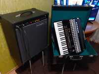 Akordeon Hohner ELECTRONIUM TK + Wzmacniacz Hohner EA-150 -stan SUPER-