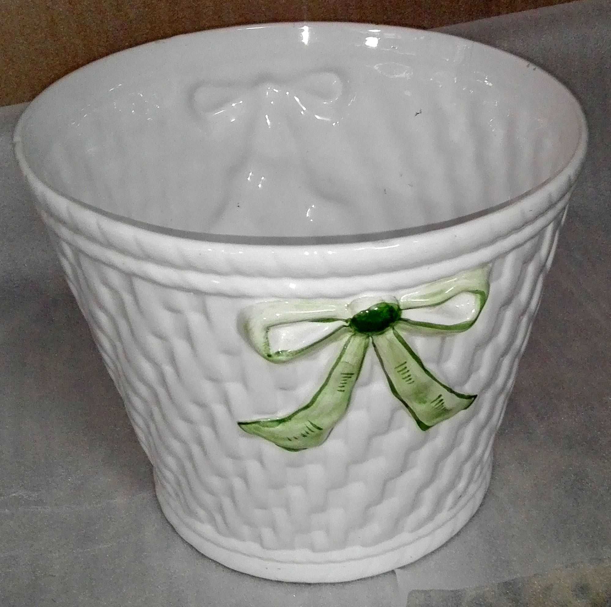 Vaso cerâmico branco