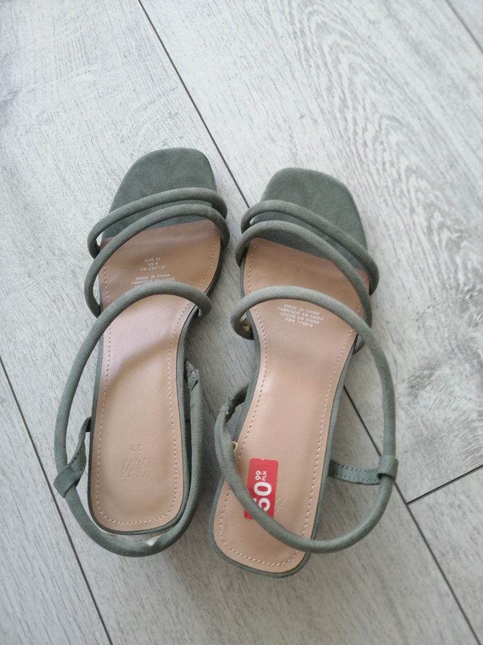 Sandały damskie sandałki buty letnie lato obcas rozmiar 37 HM H&M