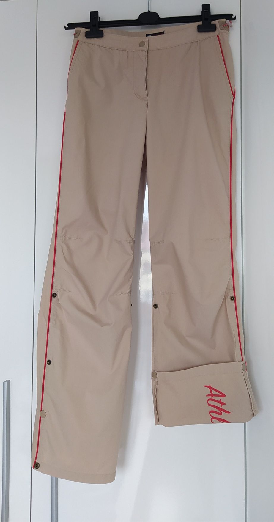 Sportowe turystyczne beżowe spodnie H&M rozmiar XS