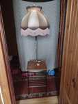Lampa stojąca z abażurem retro