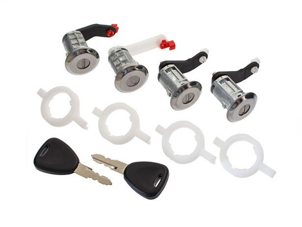 Kit 4 Canhões Fechaduras Portas + 2 Chaves Renault Master (98-10) NOVO