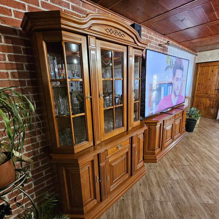 Meble salon komoda, komoda z nadstawką witryna