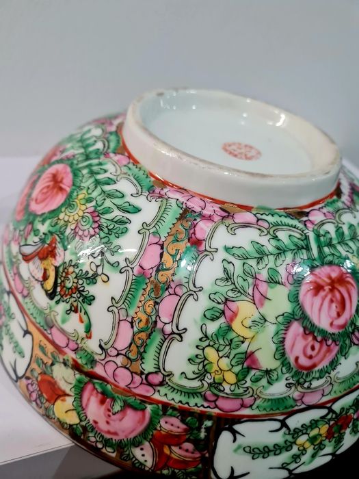 Taça antiga decorativa porcelana chinesa