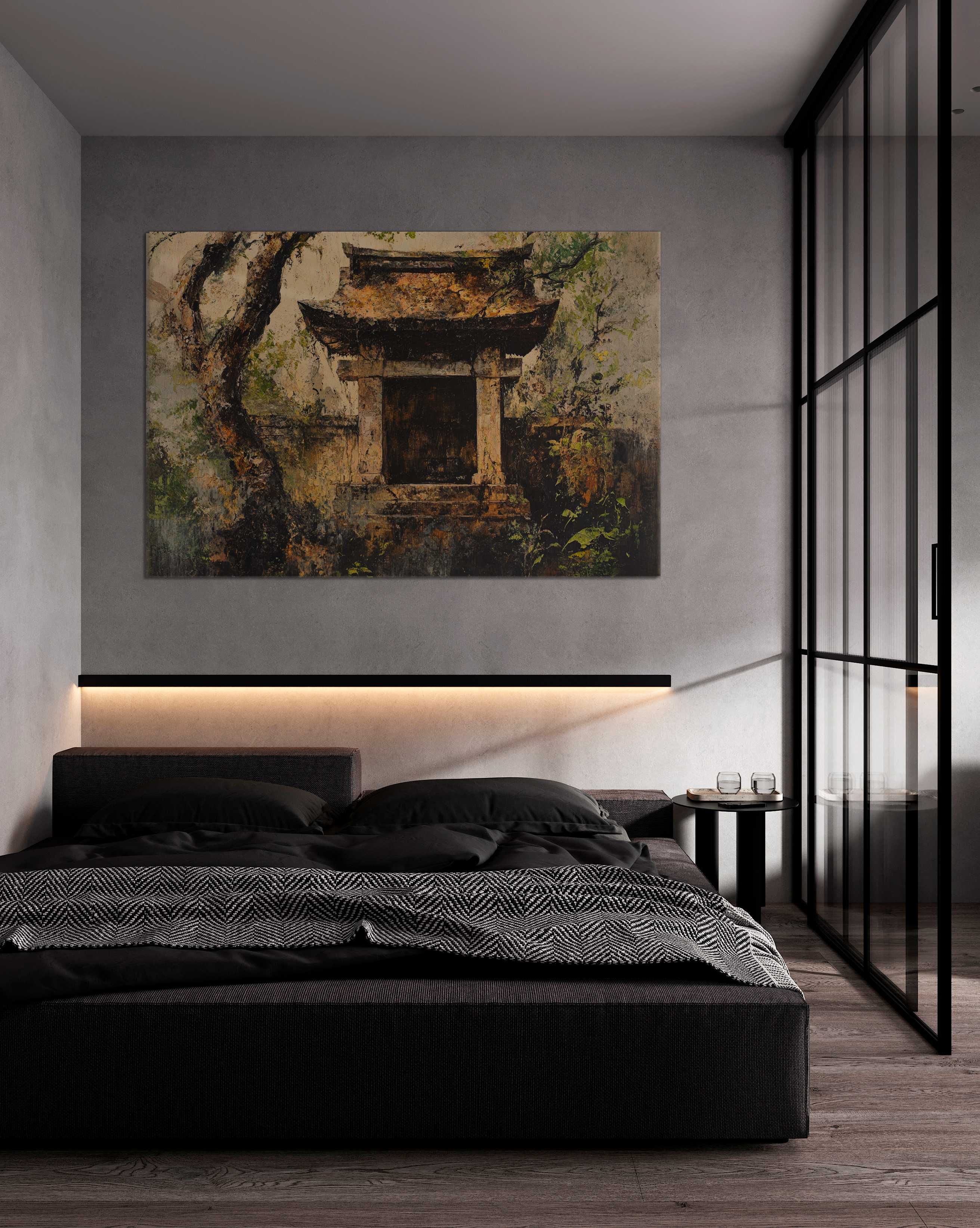 Zapomniana Świątynia | Obraz, płótno 150x100 cm – Wabi Sabi 55
