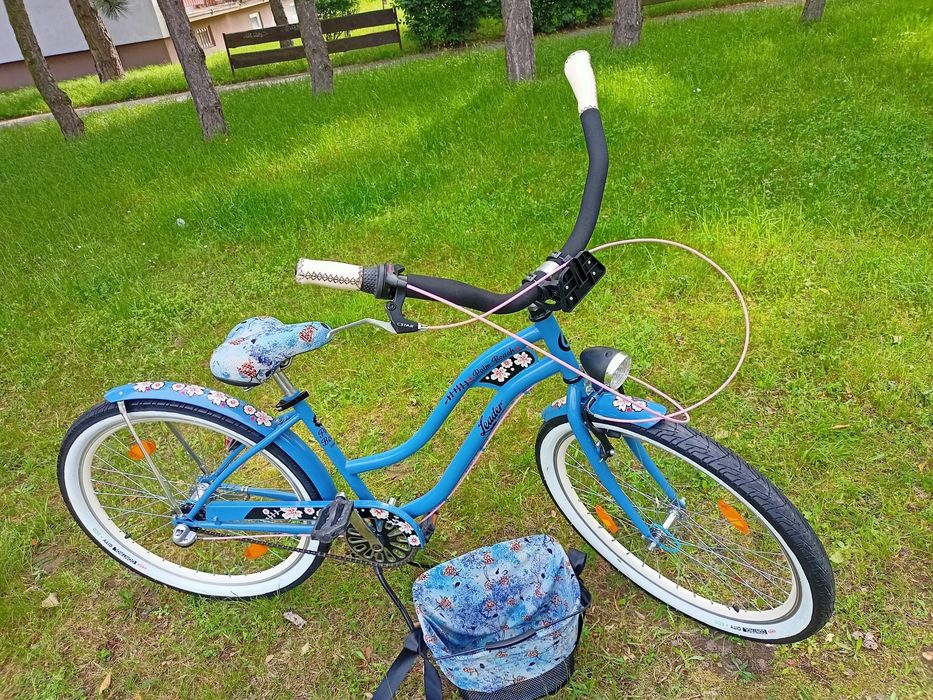 NOWY damski rower miejski cruiser LEADER PALM BEACH, koła 26",rama 17"