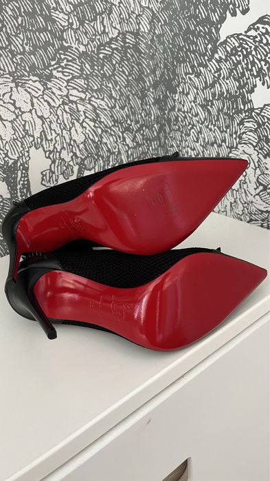 Christian Louboutin skarpetkowe botki z kolcami 38 Dovi Dora 100
