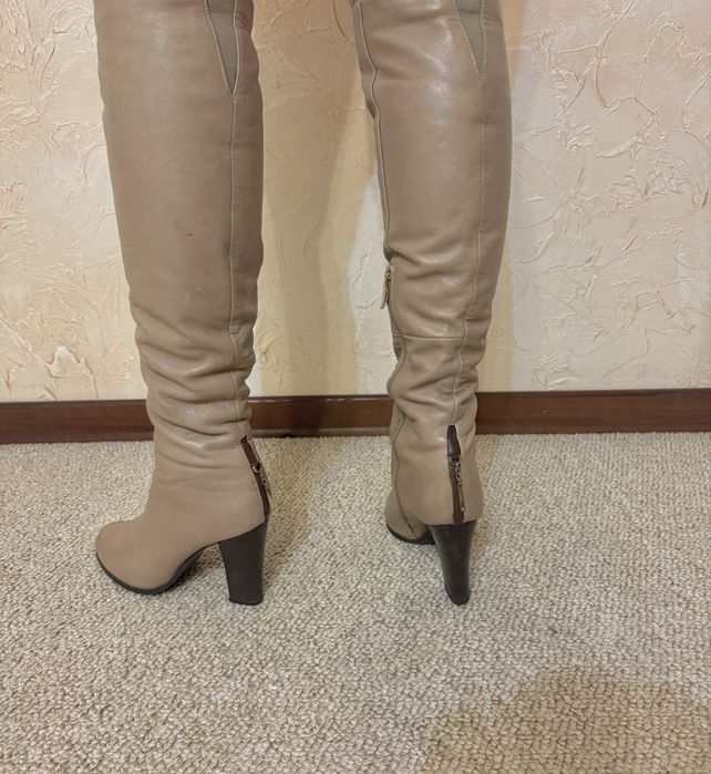 Шкіряні зимові сапоги