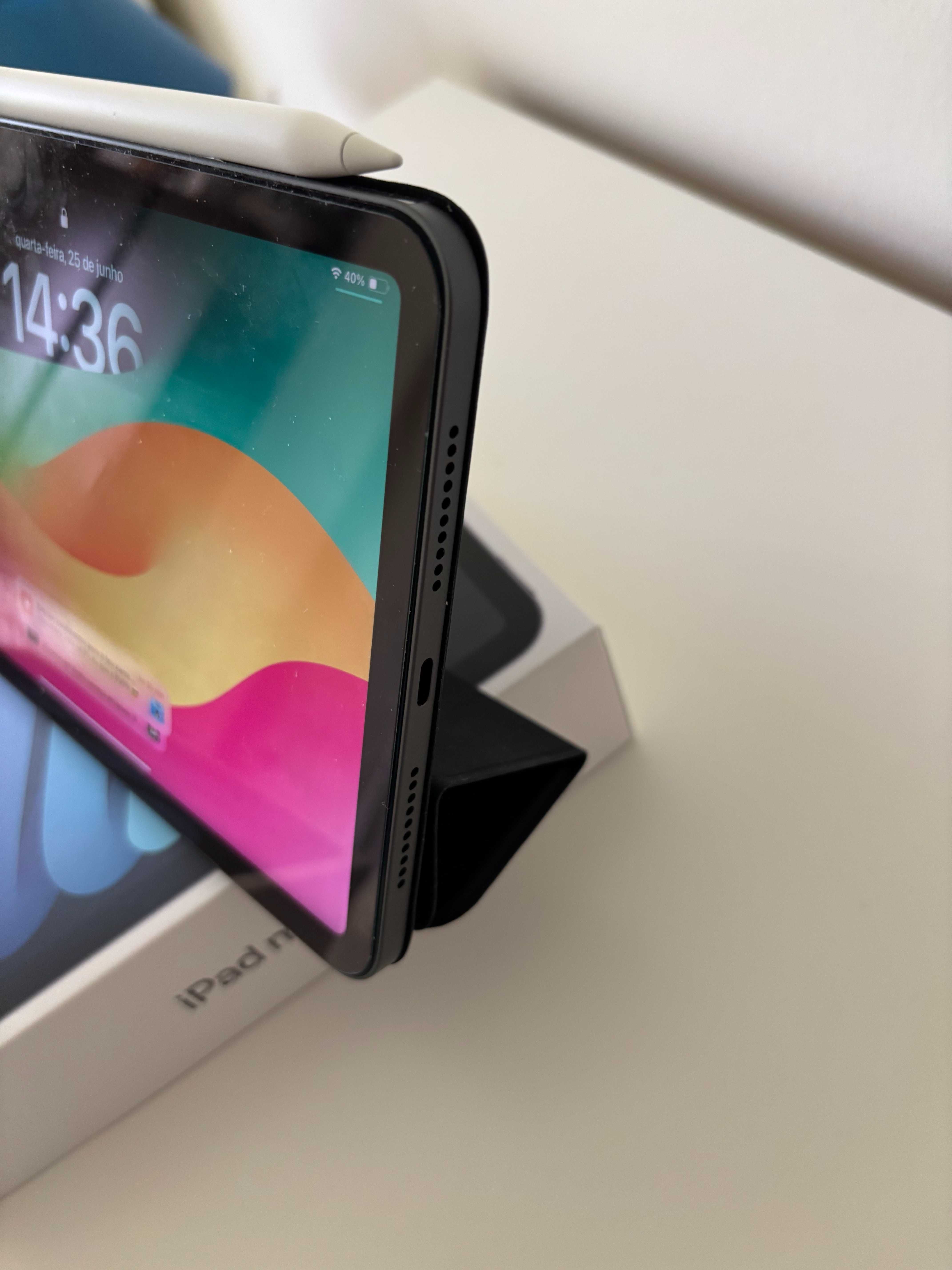 i p a d mini 6 64gb wifi + apple pencil 2 geraçao + esr capa