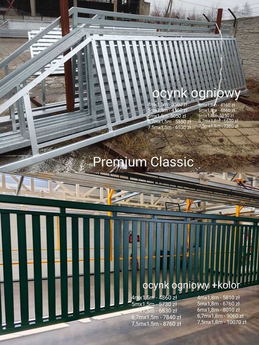 Brama przesuwna samonośna 4,00 m wypełniona profilem 80x20 OCYNKOWANA