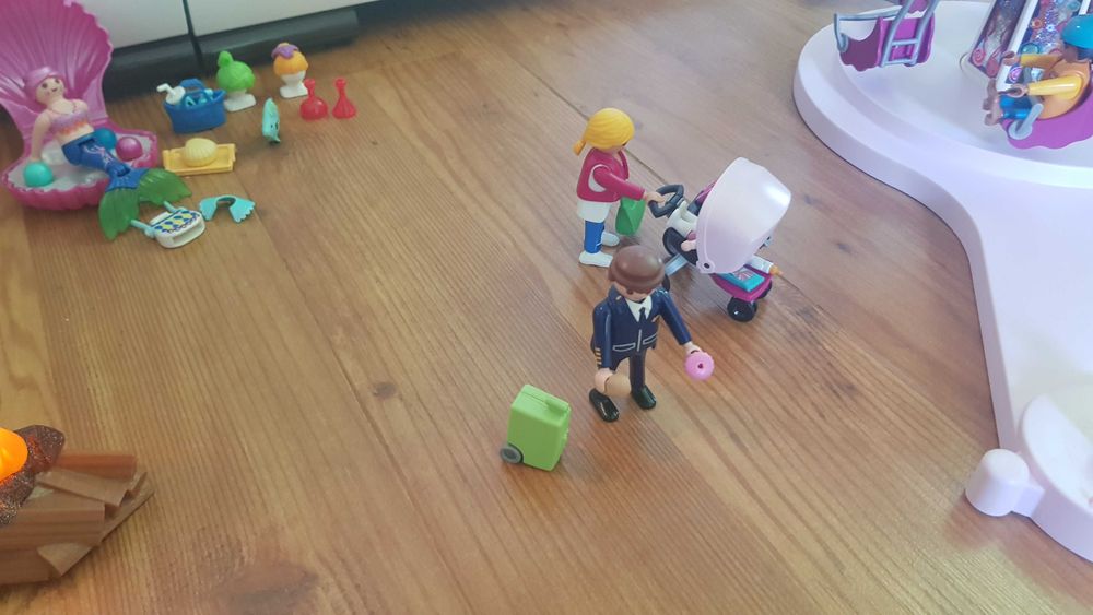 Playmobil zestaw mix 9543, 70558, 70096 karuzela syrenka