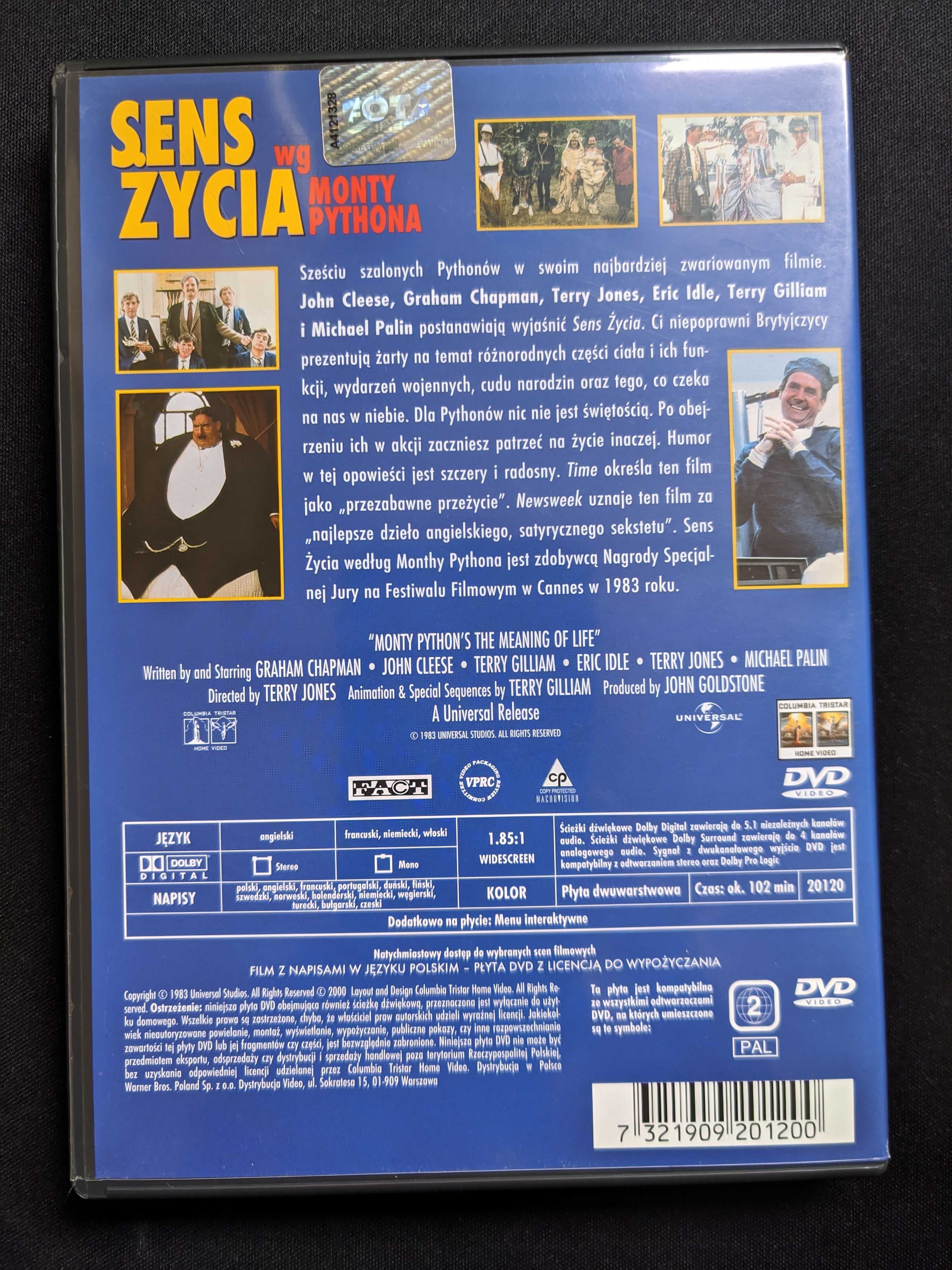 DVD Sens Życia wg Monty Pythona, Columbia 2000 EX