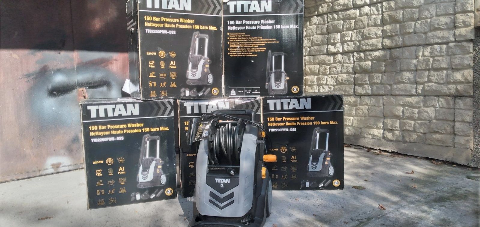 Мийка високого тиску 150бар, 2200Вт TITAN