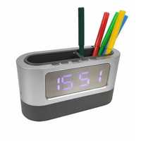 Часы-подставка для ручек HLV-038 с датой и температурой