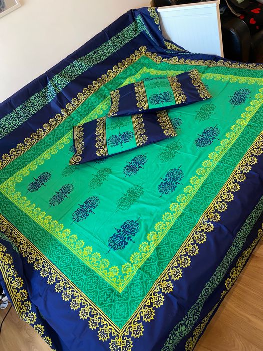 Komplet pościeli z bawełny ręcznie block printed z Bangladeszu