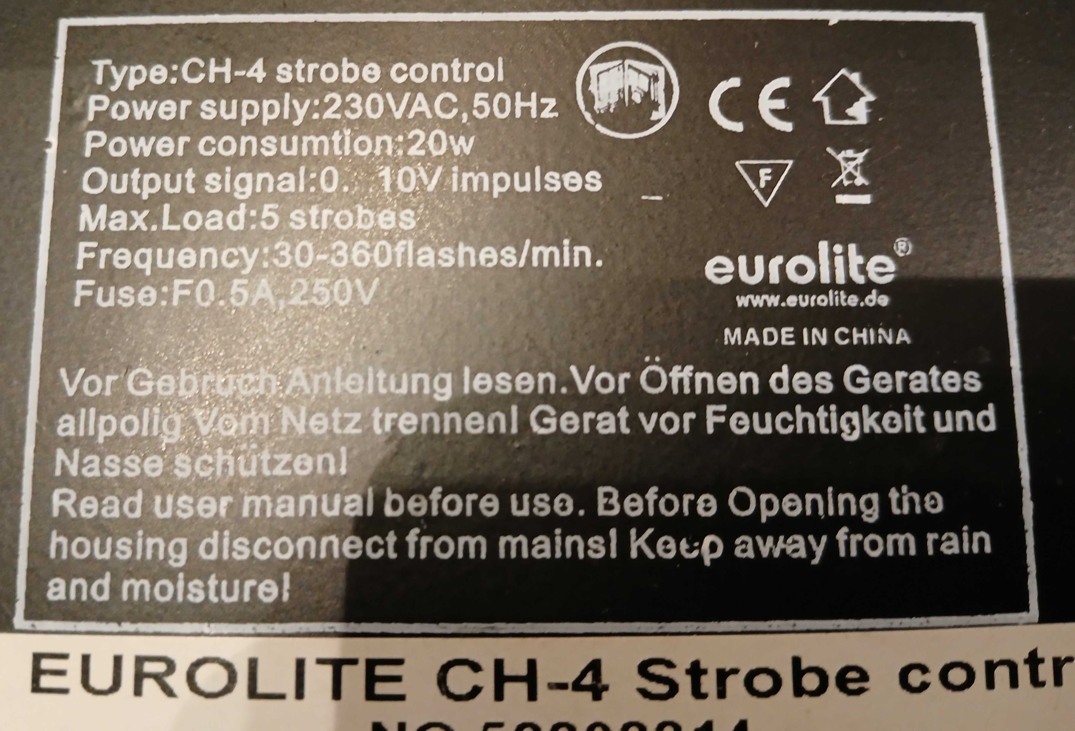 Eurolite CH-4 cztrokanałowy sterownik stroboskopów