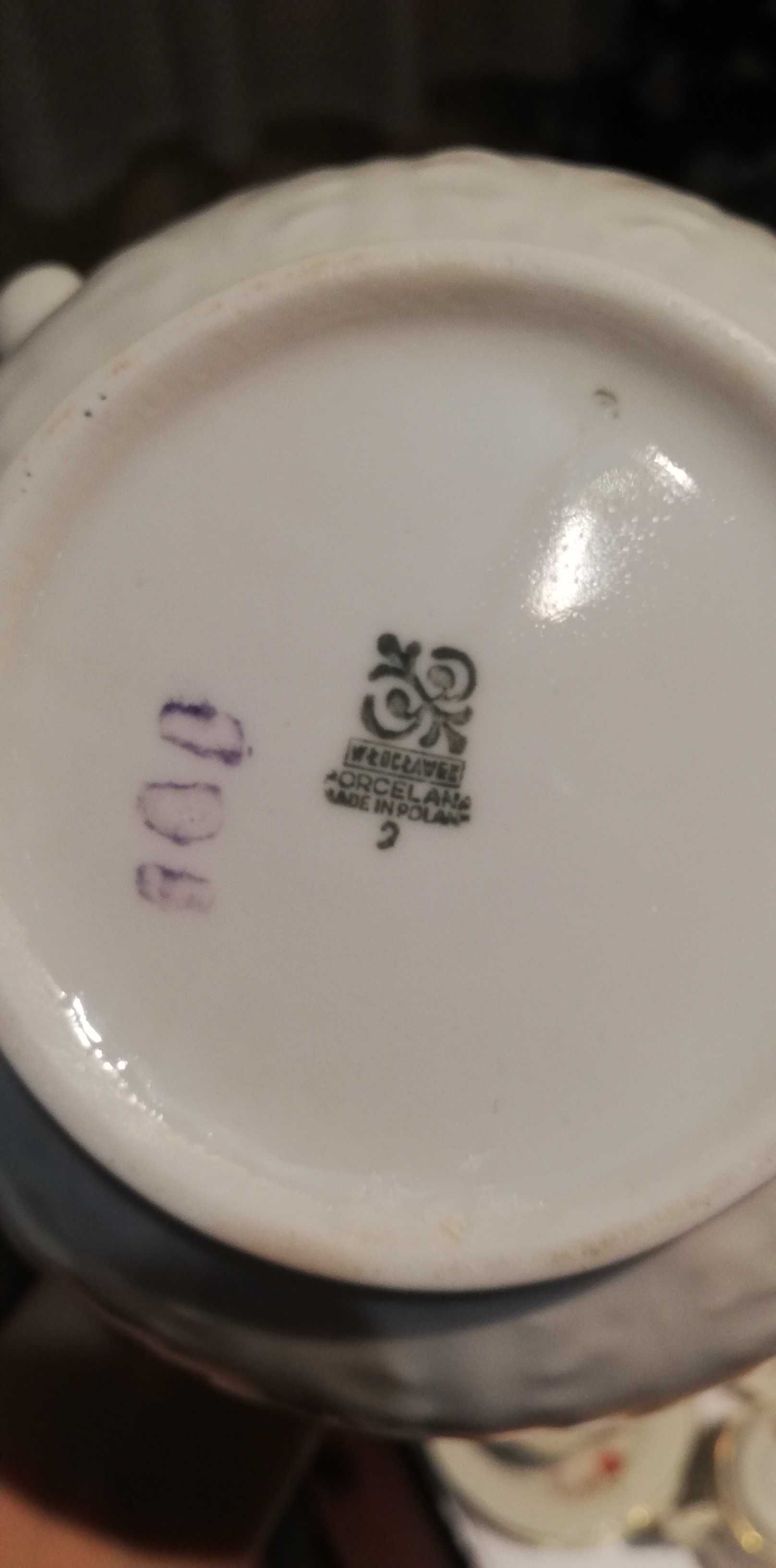Serwis kawowy herbaciany zestaw PORCELANA WŁOCŁAWEK