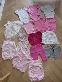 Zestaw ubranek dla niemowlaka dziewczynka 74 80 paka body bluzki spode