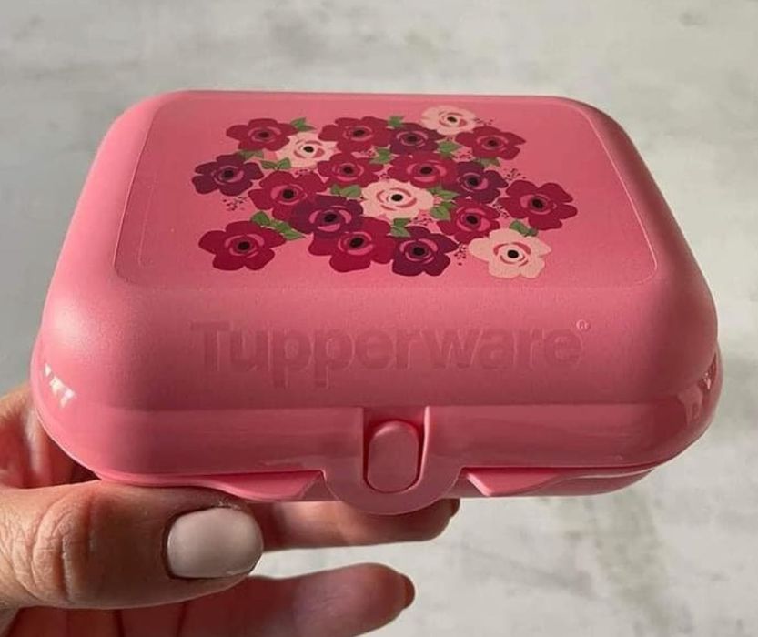 Caixa Ostra Rosas Tupperware