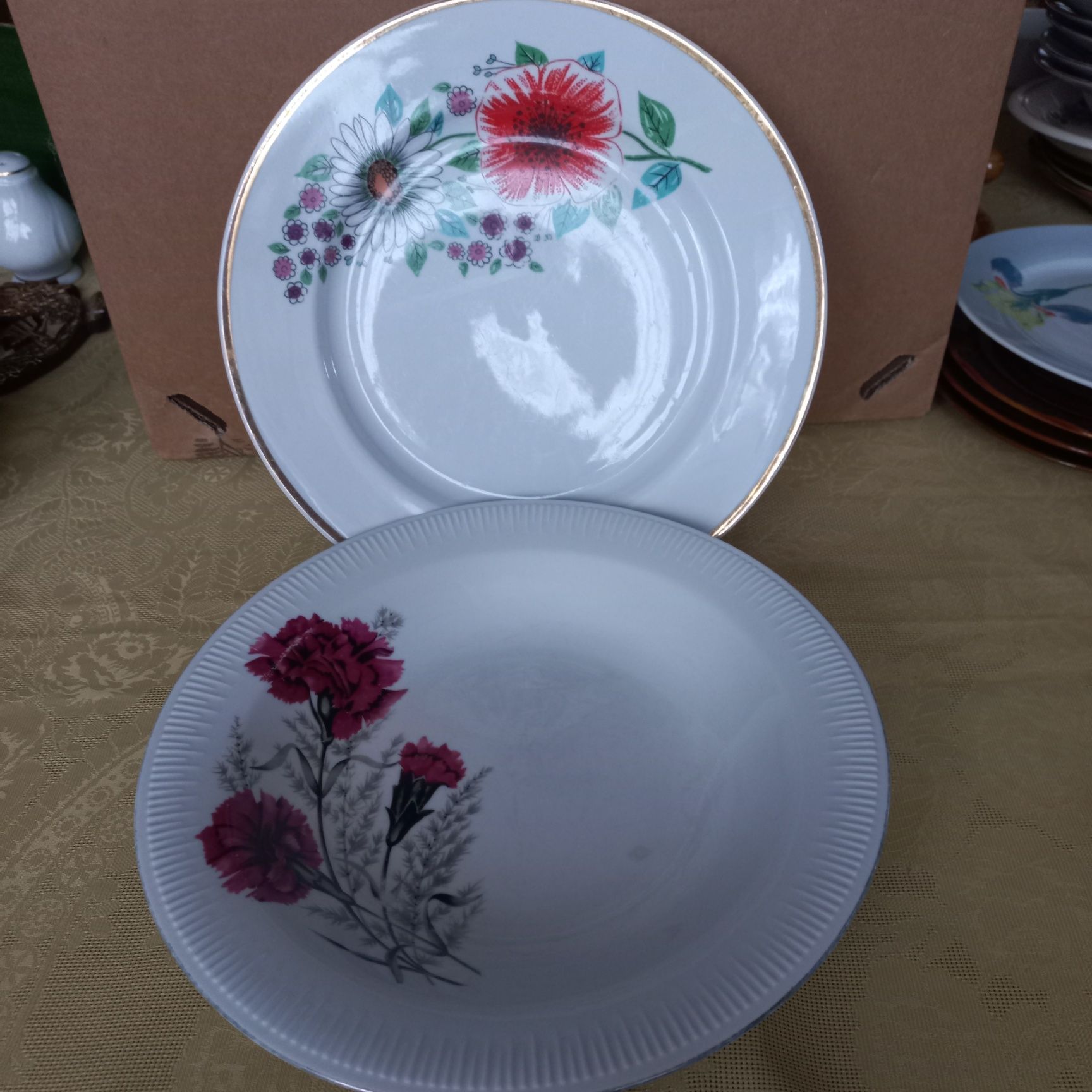 Talerze porcelana sygnowane Włocławek