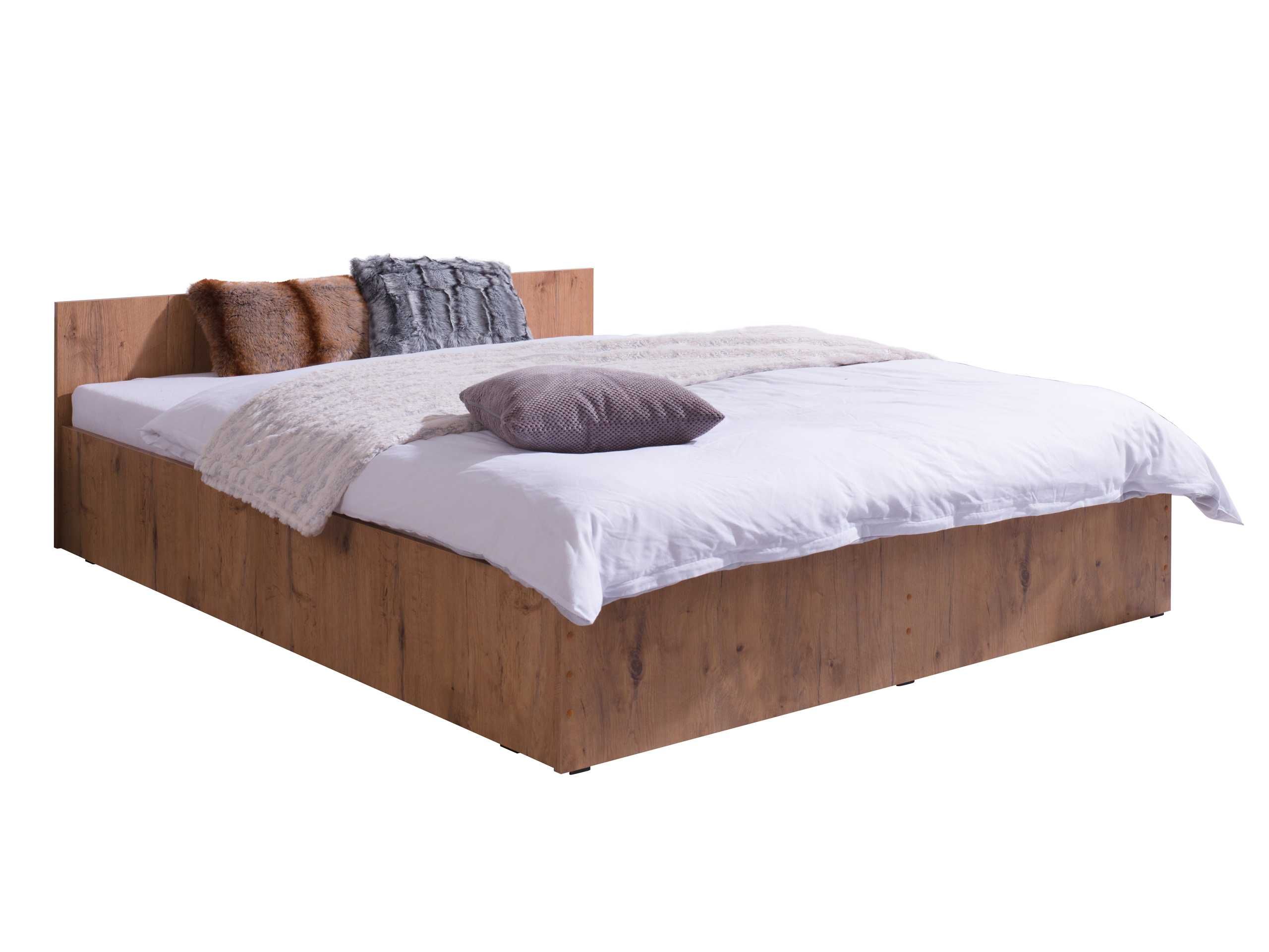 Łóżko 160X200 z Materacem + mocny drewniany stelaż Nowe Sypialnia lena