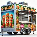wynajem wypożyczalnia przyczep gastronomicznych KEBAB gotowa do pracy