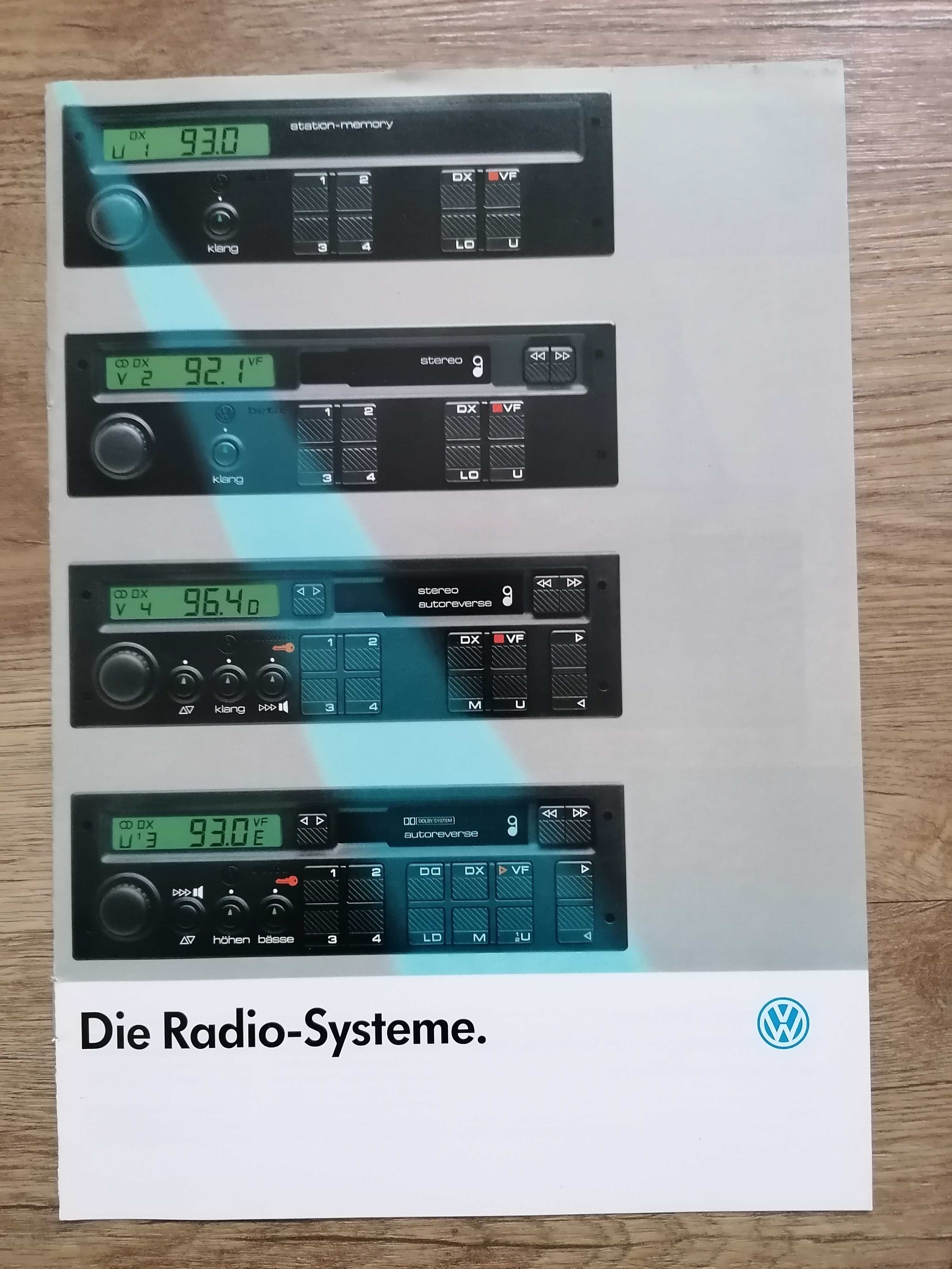 Prospekt VW radio system.