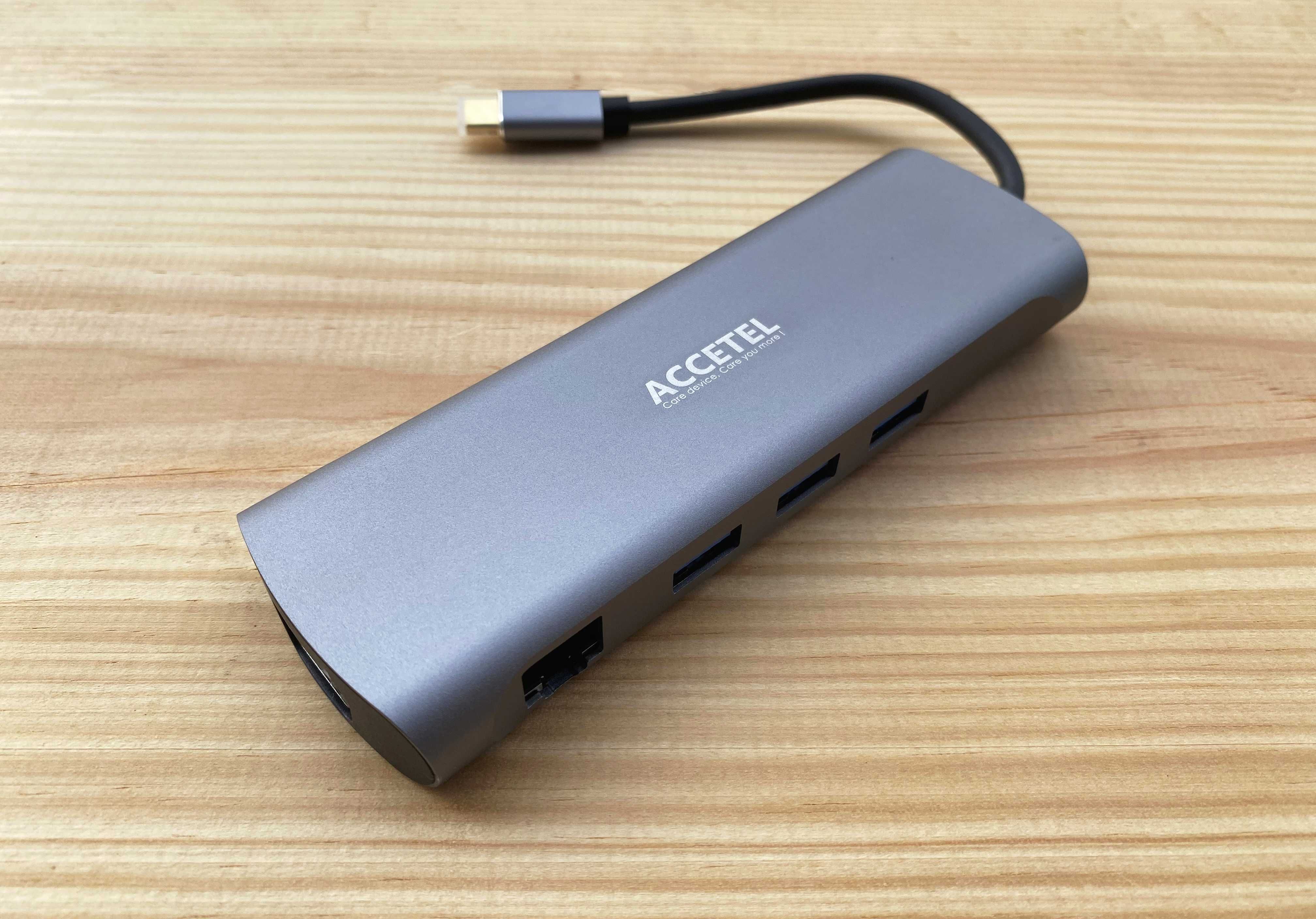Adaptador USB-C 10 em 1 (3 USB, HDMI, RJ45, VGA, Micro SD, Aux 3.5)