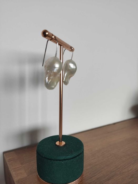 Srebrny kolczyki z pereł naturalnych