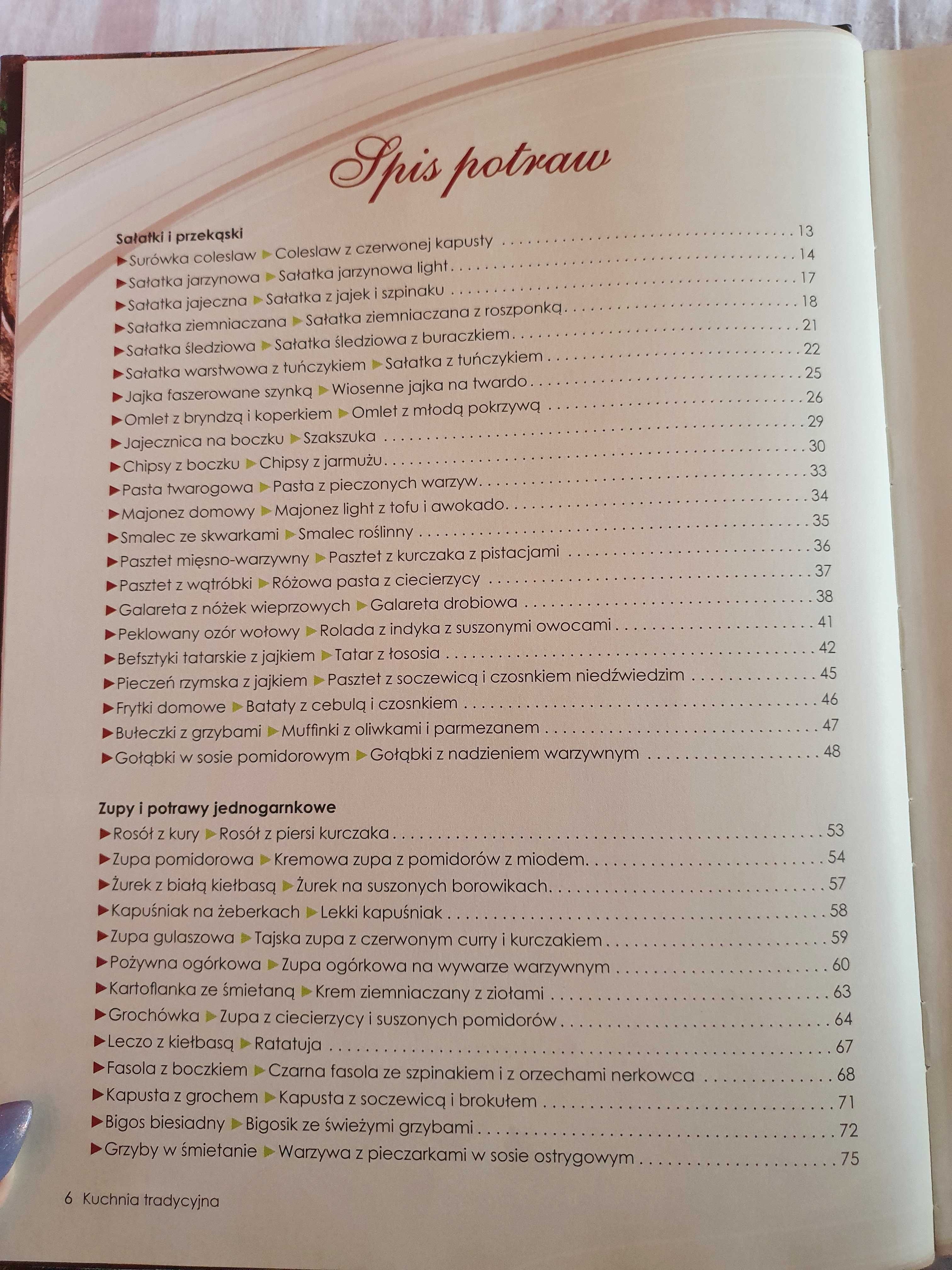 Książka kucharska "Kuchnia tradycyjna / Kuchnia light"