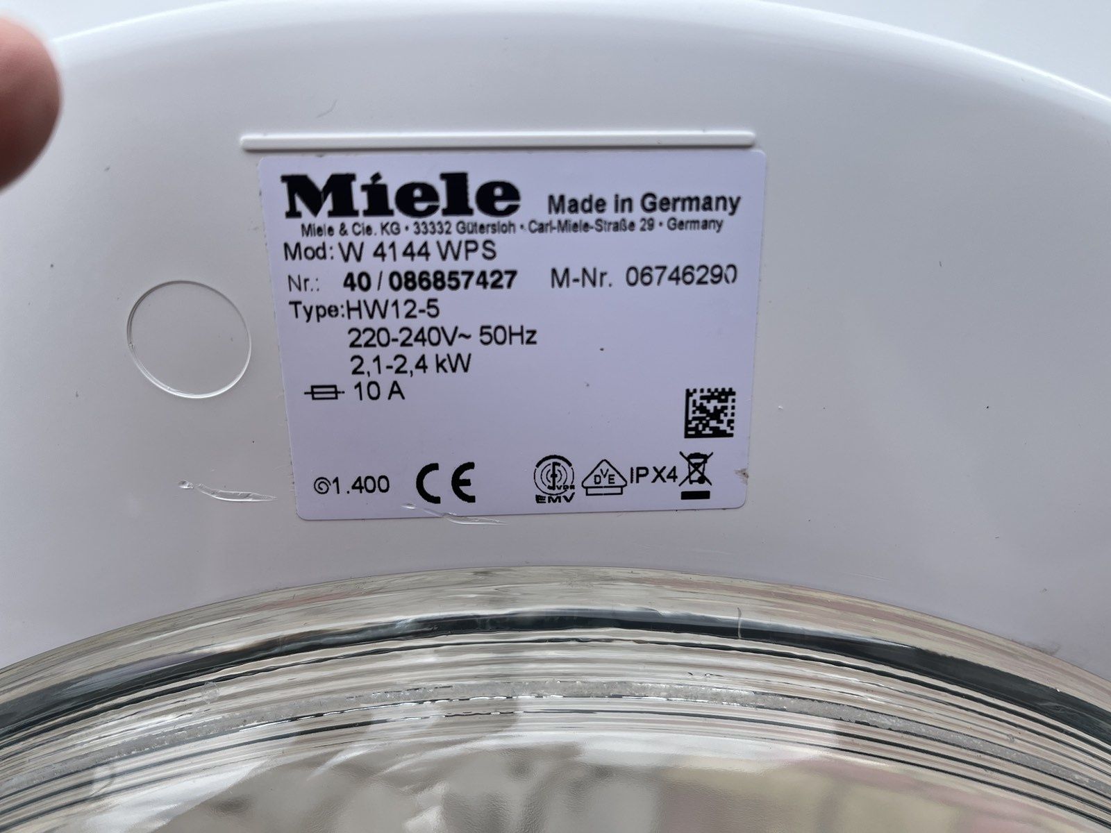 Стіральна машинка Miele W4144