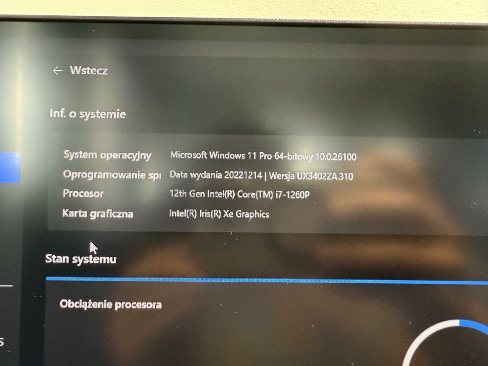 OLED UX3402ZA-KM064X I7-1260P 16GB 512GB w11Pro