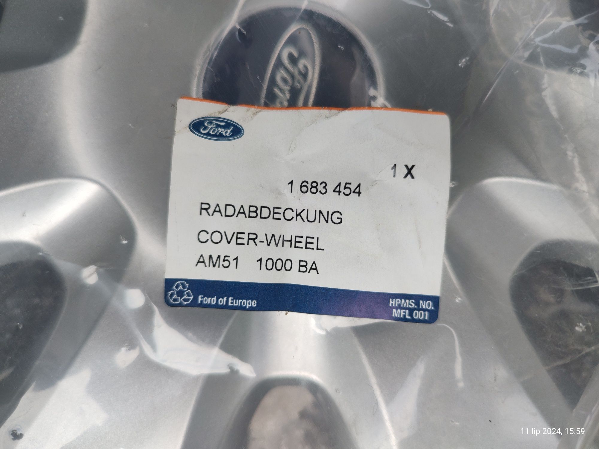 Nowe kołpaki koła 16'' Ford FOCUS MONDEO KUGA S-MAX C-MAX, AM51-1000-B