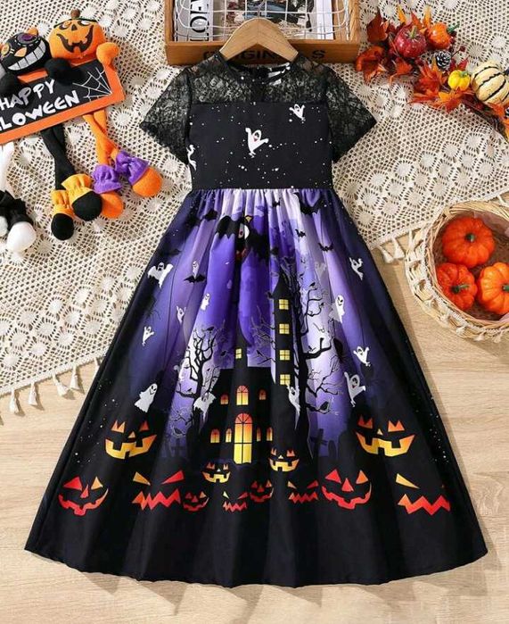Sukienka Halloween 110 116 NOWA 122 128 strój 104 kostium bal