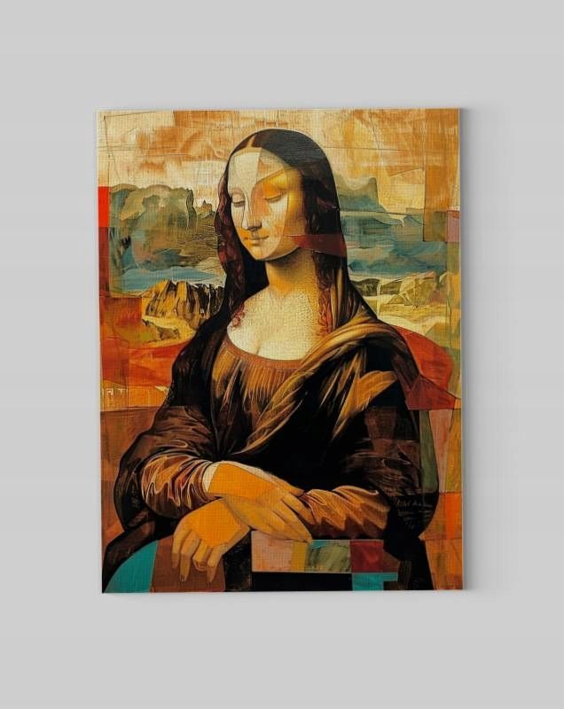 Obraz na płótnie Mona Lisa w Stylu Picassa do domu pokoju salonu 60x80