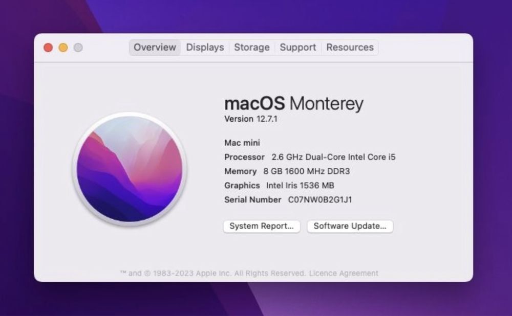 Mac mini 2012 i5 SSD 256GB 8GB
