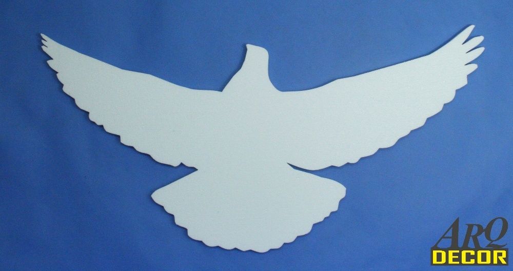 Gołębica styropianowa z napisem Przyjdź Duchu Święty