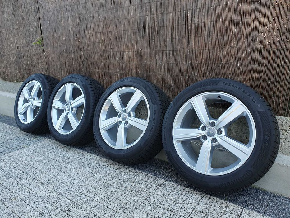 4x Oryginalne 20-stki Audi Q7, E-Tron 255/50/20 Continental 7,3mm 2019