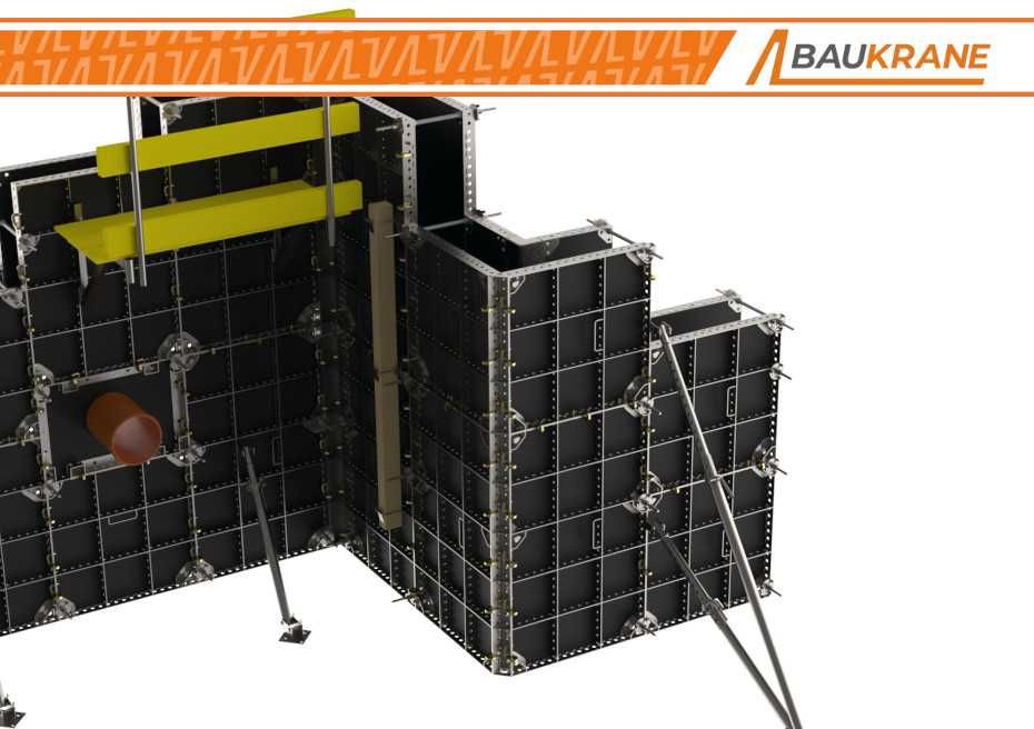 System Bautekk lekkie Szalunki ścienne 90m2, Nowe płyty z osprzętem
