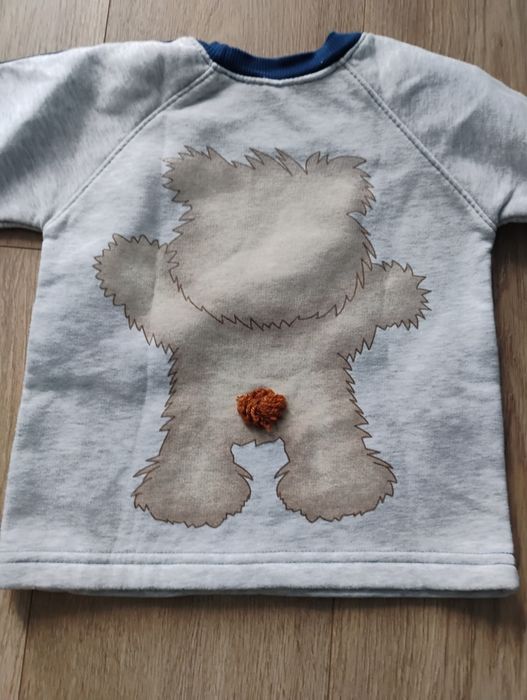 Śliczny ciepły sweterek, bluza z misiem