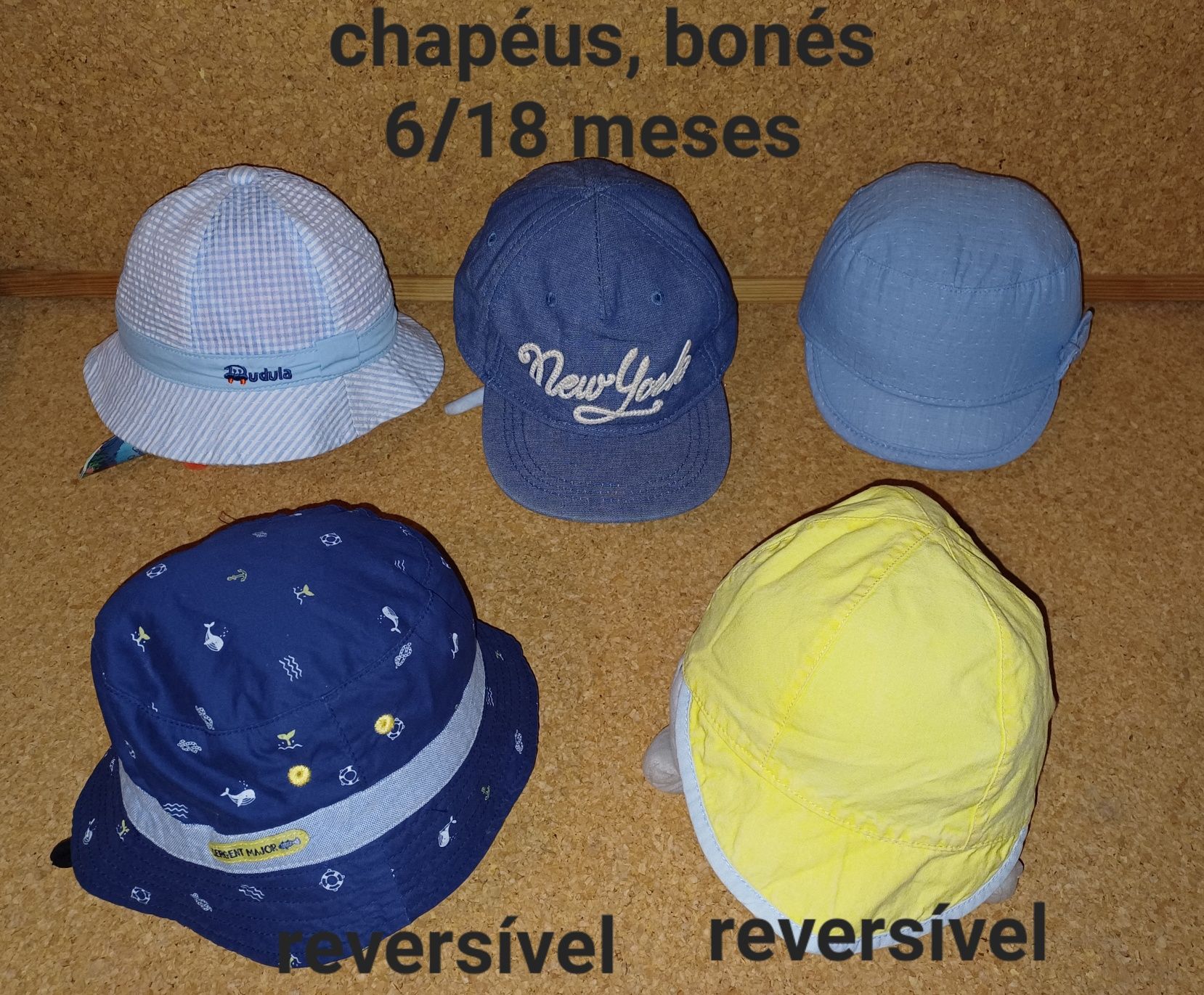 Gorros, chapéus, bonés Bebé/criança 18/36 meses, menina ou menino