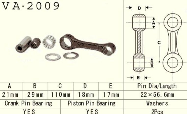 Korbowód Made In Japan Yamaha yfs 200 Blaster rok 88-06 quad ATV yfz